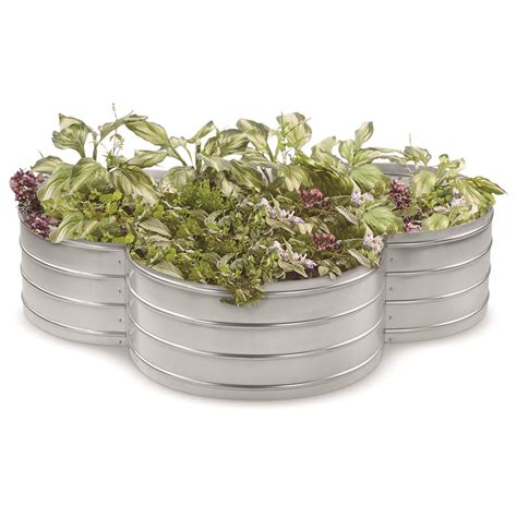 castlecreek galvanized steel planter box medium|clover shaped metal planter box.